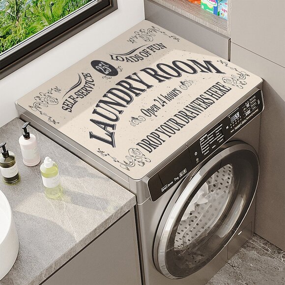 Other - Washer & Dryer Top Cover Non-slip Dust-proof Protector Mat  23.6" x 19.7"